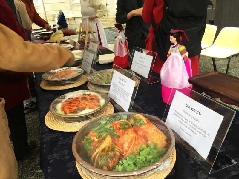 Recettes de Kimchi exposées au Musée du Kimchi