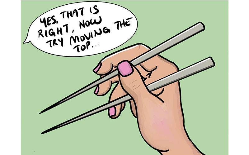 how to handle chopsticks