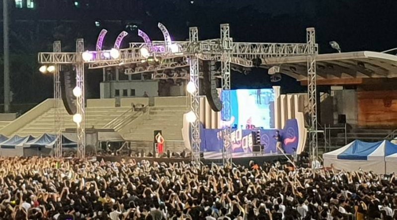 psyさんのライブを観てる観客たち