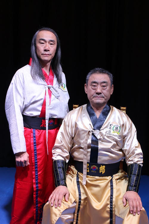 Hwa Rang Do® Founder Supreme Grandmaster Dr. Joo Bang Lee and his eldest son and heir Grandmaster Taejoon Lee ⓒ Andrea Valtriani