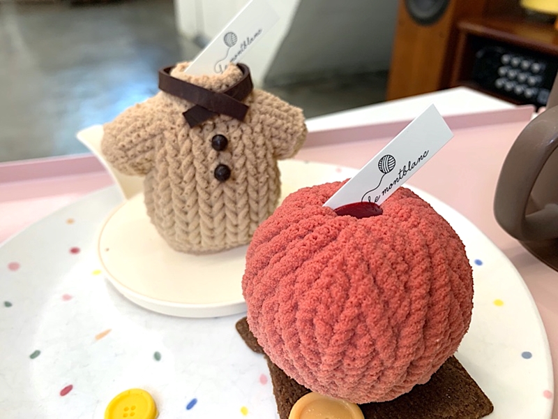 毛糸模様のケーキ