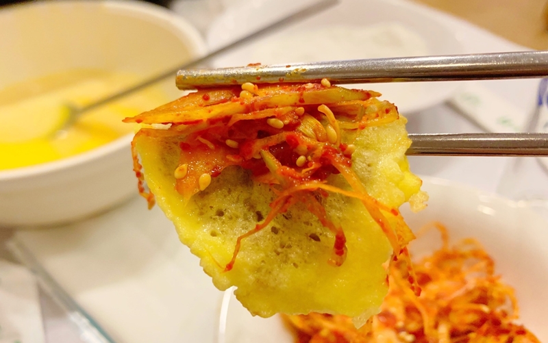 光州の名物「肉チヂミ」