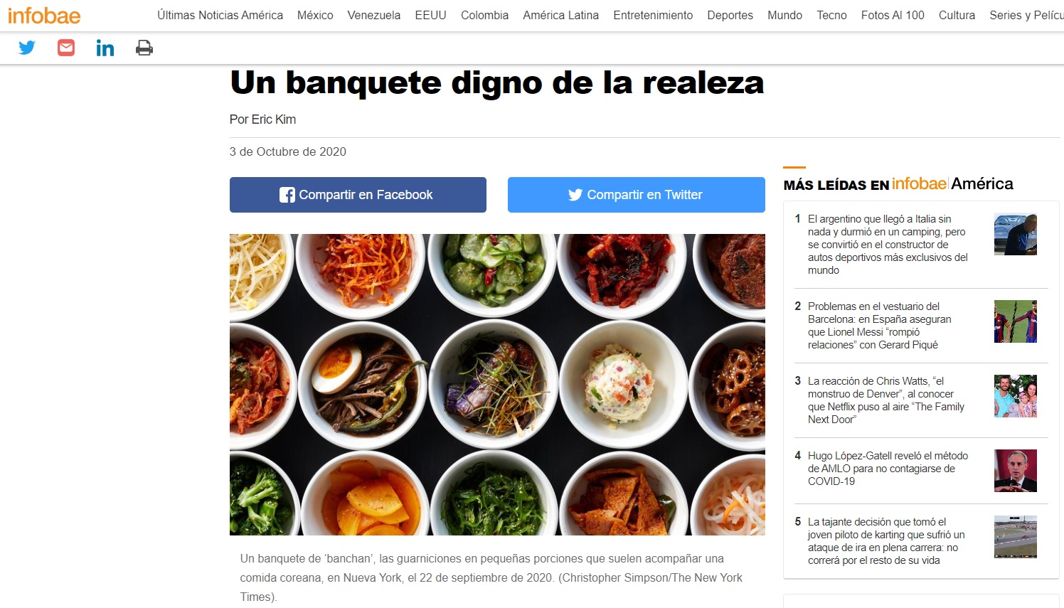 Infobae Un Banquete Digno De La Realeza Korea Net The Official Website Of The Republic Of Korea Infobae Un Banquete Digno De La Realeza Korea Net The Official Website Of The Republic Of Korea