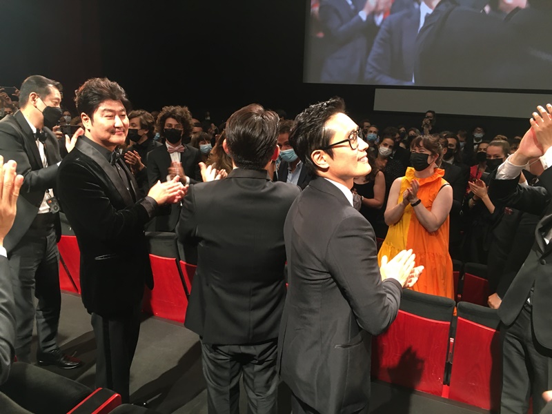 Soirée au Festival de Cannes en présence de Song Kang-ho, Lee Byun-hun, Yim Si-wan, et le réalisateur Han Jae-rim. ⓒ Jésus Castro-Ortega