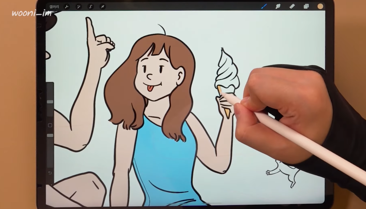 A veces Wooni dibuja las ilustraciones basadas en la historia personal de sus seguidores en instagram. | Captura de la pantalla del canal de 'Momentos de Wooni' en YouTube