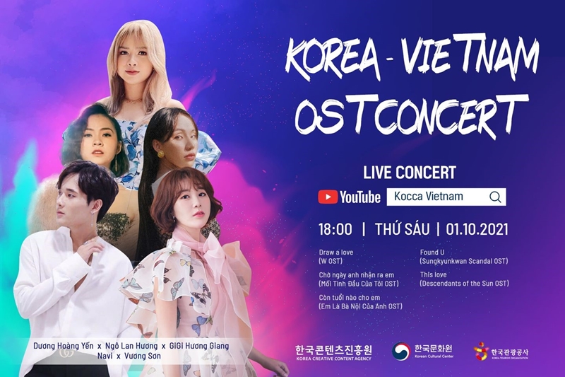 Poster chính thức của Korea - Vietnam OST Concert. (Ảnh: Trang Facebook chính thức của KOCCA Vietnam)