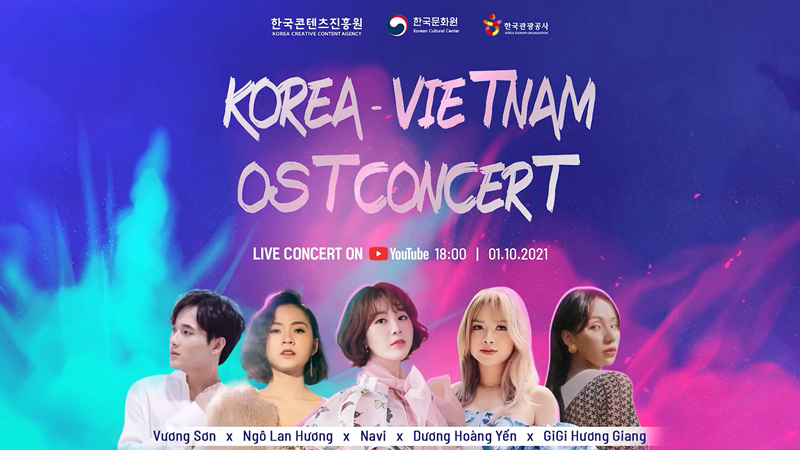 Các nghệ sĩ Hàn - Việt đã có màn trình diễn đầy ấn tượng tại Korea - Vietnam OST Concert vào tháng 10. (Ảnh: Chụp màn hình từ video trên kênh YouTube chính thức của KOCCA Vietnam)