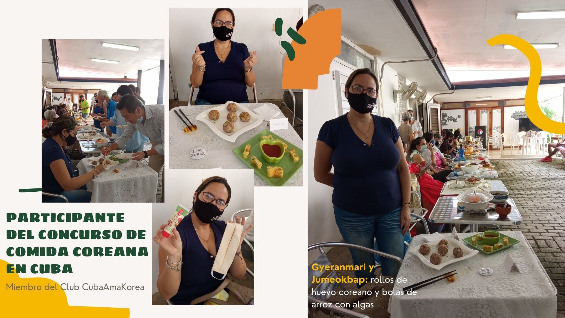 Miembro de CubaAmaKorea comparte cuán gratificante fue su experiencia de participar por primera vez en un Concurso de Comida Coreana. | Facebook de Cubakorea