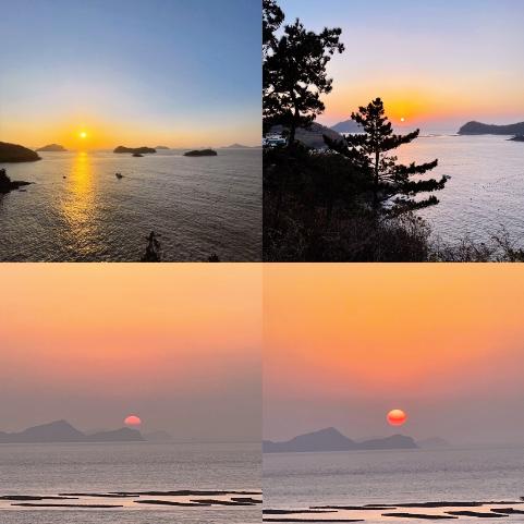 珍岛细方落照的日落。韩宣网记者赵国淞 摄