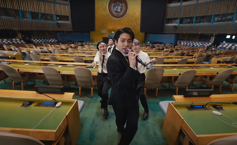国連でのパフォーマンス映像から=Youtube