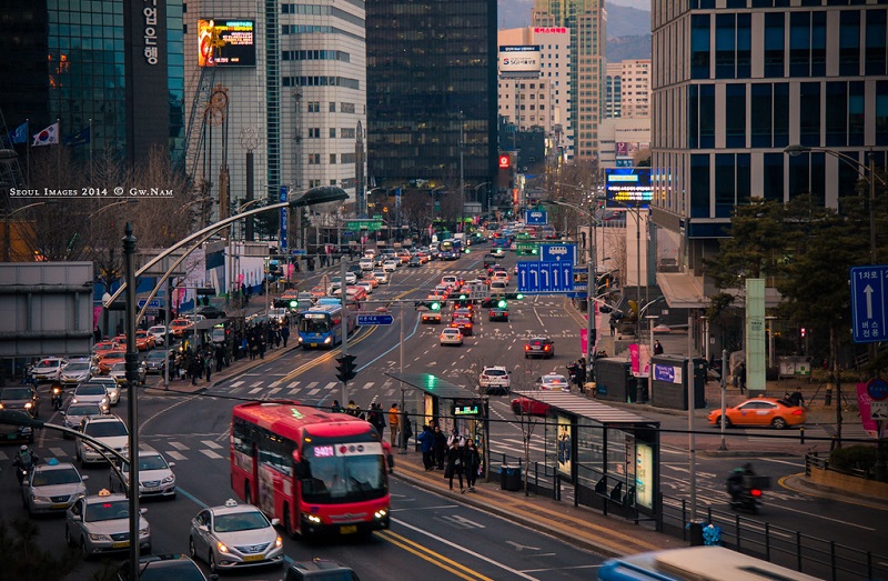 Автобусы в Корее. / Фото: Korea.net.