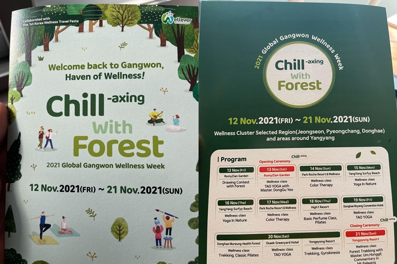 Chillaxing with Forest là chủ đề của Tuần lễ du lịch vì sức khỏe Gangwon 2021. (Ảnh: Tô Tôn Thành)