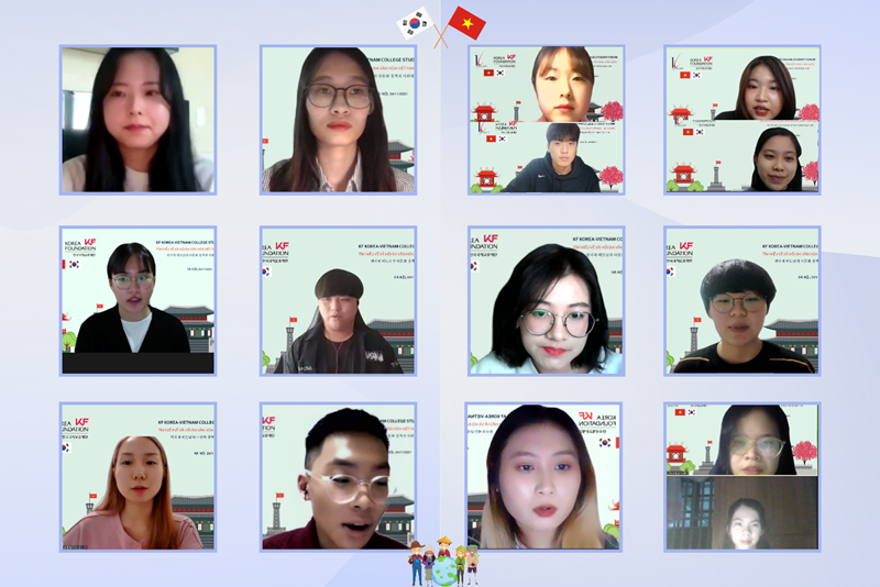 12 nhóm nghiên cứu đến từ các trường Đại học Việt Nam và Hàn Quốc phát biểu tại Hội thảo. (Ảnh: Chụp màn hình từ Zoom của hội thảo, Biên tập: Trần Hải Anh)