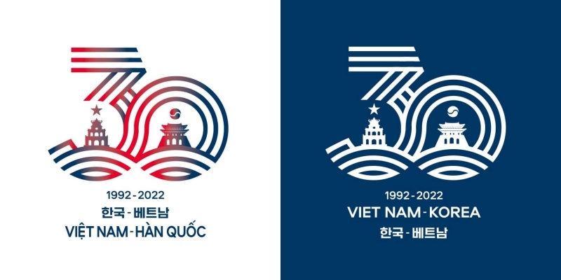 Tác phẩm được chọn làm logo chính thức cho năm sự kiện cũng như các hoạt động liên quan đến kỷ niệm 30 năm thiết lập quan hệ hai quốc gia. (Ảnh: Ngô Quang Trung)