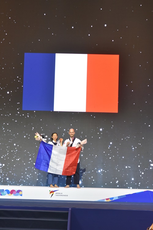 Médaille de bronze. L’équipe « paire » (Thomas Burtin/Lely Phan). ⓒ Daniel Formichi