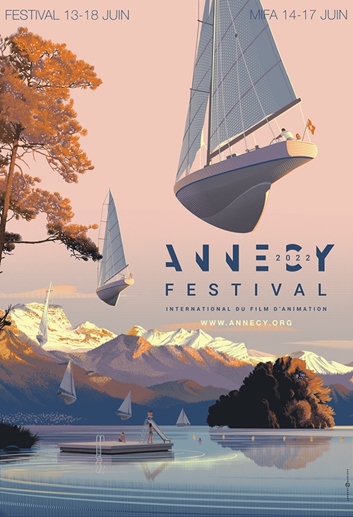 Affiche du Festival d'Animation d'Annecy 2022. ⓒ Illustration : Laurent Durieux