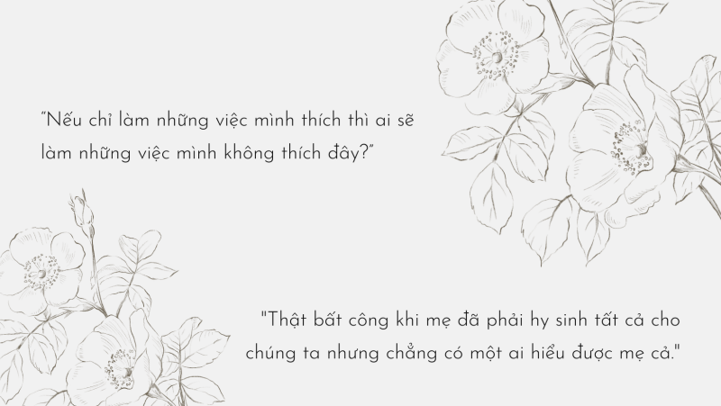 Những dòng tâm sự tha thiết và ám ảnh của các nhân vật trong “Hãy chăm sóc mẹ” luôn không ngừng khiến độc giả phải thổn thức. (Ảnh: Phạm Thị Hà Phương)Những dòng tâm sự tha thiết và ám ảnh của các nhân vật trong “Hãy chăm sóc mẹ” luôn không ngừng khiến độc giả phải thổn thức. (Ảnh: Phạm Thị Hà Phương)