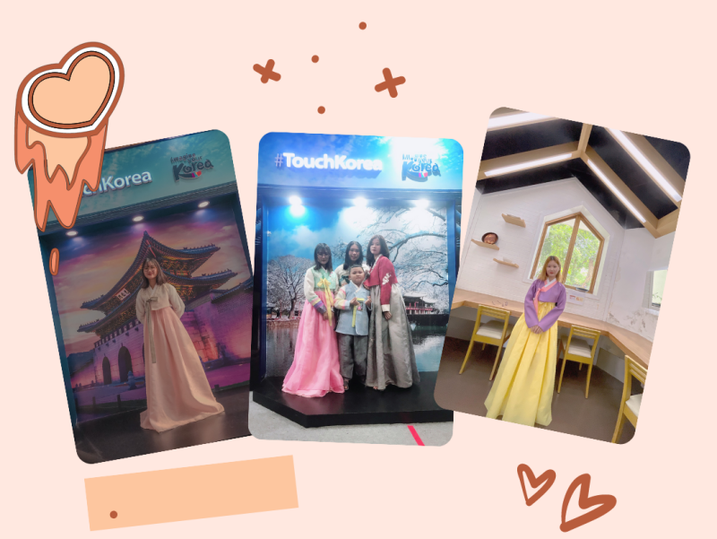 Ba lần trải nghiệm Hanbok tại các sự kiện quảng bá văn hóa Hàn Quốc ở Hà Nội. (Ảnh: Đặng Phương Thanh)