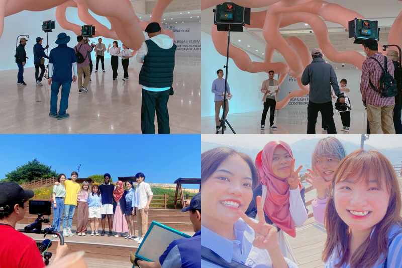 Expo Friends tham gia quay video quảng bá Busan World Expo 2030. (Ảnh: Nguyễn Mai Hạnh)