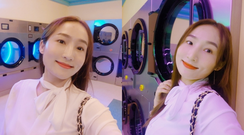 Chụp kỉ niệm tại coin laundry studio. (Ảnh: Phạm Thị Bích Nguyệt)