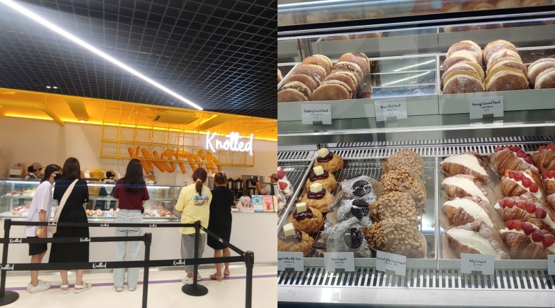 Quầy bánh Donut ngon đỉnh tại tầng 5 của HiKR Ground. (Ảnh: Phạm Thị Bích Nguyệt)