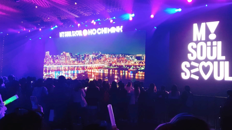 Một góc hội trường tổ chức sự kiện “My Soul Seoul in Ho Chi Minh” thuộc tầng 5 tại trung tâm hội nghị Gem Center. (Ảnh: Vũ Đỗ Hải Hà)