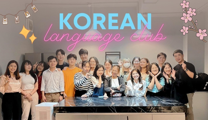 Câu lạc bộ Korean Language Club là nơi hội tụ các bạn trẻ Việt có chung một niềm say mê với ngôn ngữ và văn hóa Hàn Quốc. (Ảnh: Korean Language Club / Biên tập: bởi Phạm Thị Hà Phương)