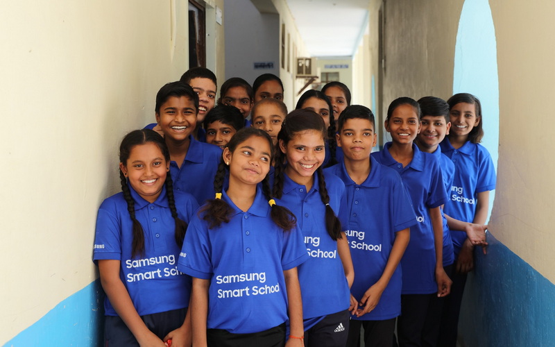 Estudiantes en la escuela JNV en Gwalior, en la región central de la India. 