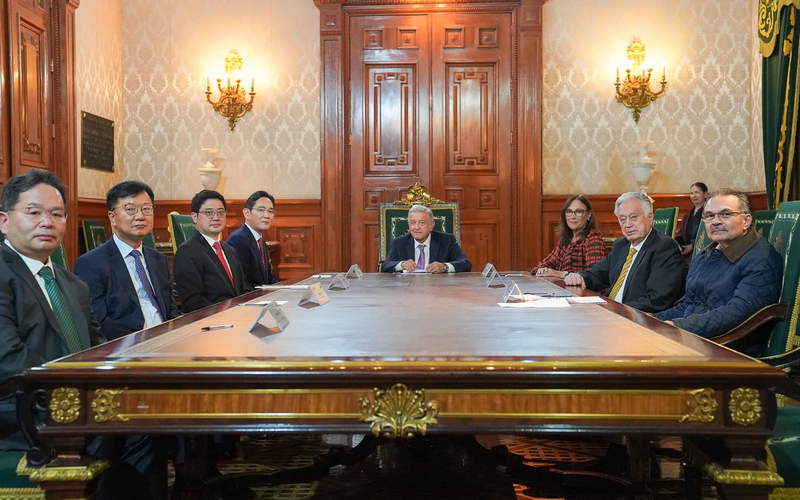 Reunión Vicepresidente Lee Jae Yong, directivos Samsung y Andrés Manuel López Obrador en el Palacio Nacional 
