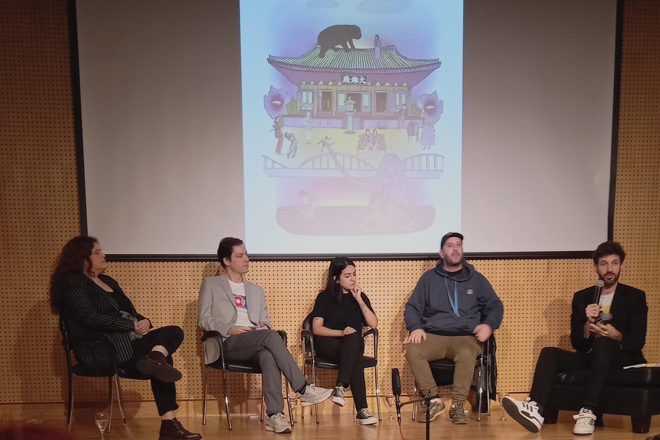 Hérnan Panessi, Natalia Trzenko, Federico Poore, y Ayelén Zabaleta hablaron sobre rarezas, series, urbanismo y K-pop en películas coreanas. 