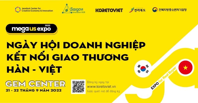 Poster Ngày hội doanh nghiệp kết nối giao thương Hàn - Việt. (Ảnh: MEGA US EXPO 2022)