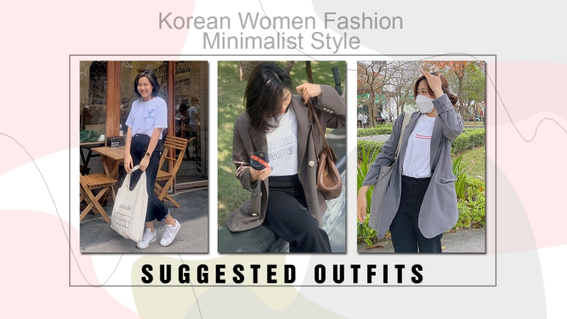 Một vài outfit gợi ý theo phong cách thời trang tối giản tương tự phái nữ Hàn Quốc được giới trẻ Việt Nam áp dụng, trong đó chúng ta sẽ thấy những item không thể thiếu như quần đen, áo thun trắng, áo blazer, giày thể thao đơn sắc cùng bảng màu trung tính kết hợp khá hài hòa, tạo cảm giác gần gũi nhưng vẫn thanh lịch, nổi bật (Ảnh: Trang Facebook của Trịnh Linh, Biên tập: Vũ Đỗ Hải Hà)