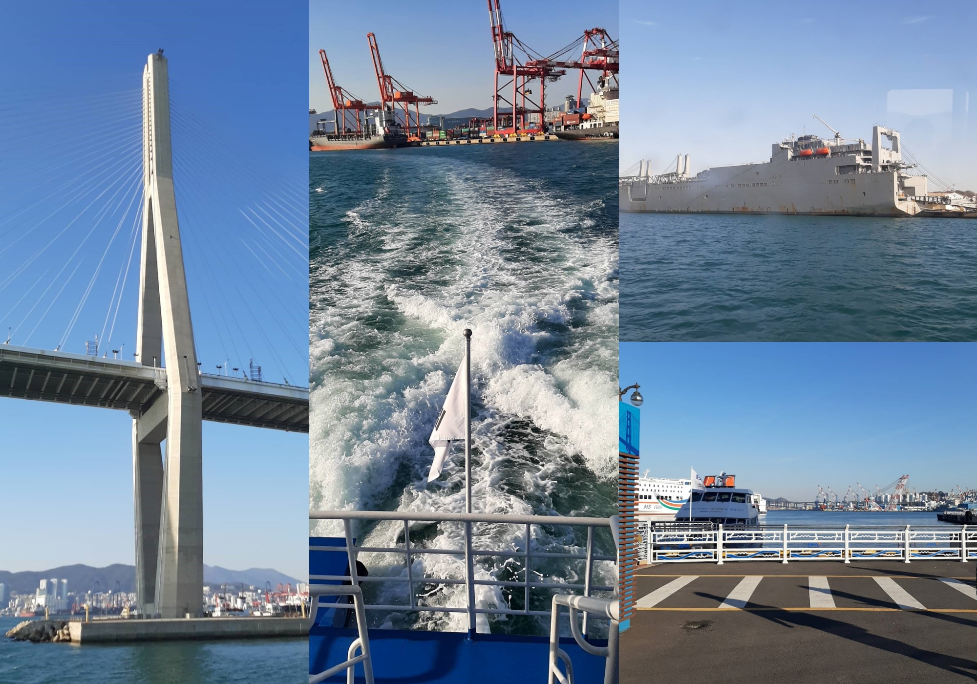 Cảnh đẹp khi đi du thuyền trên cảng Busan. (Ảnh: Đào Mạnh Nghĩa)