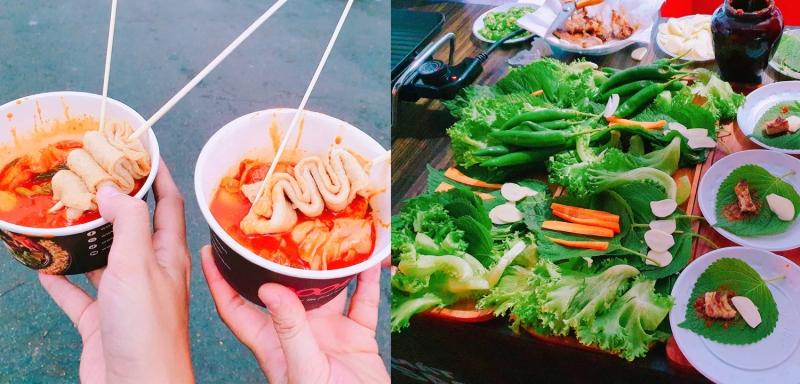 Sự kiện mang đến du khách trải nghiệm ẩm thực bất tận với nhiều món ngon mang đậm dấu ấn từ xứ sở Kimchi. (Ảnh: Vũ Đỗ Hải Hà)
