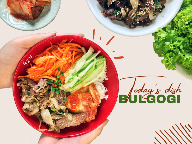 Khi nói về món ăn Hàn Quốc, chúng ta không thể không nhắc đến Bulgogi có vị mặn ngọt. (Ảnh: Lưu Hoàng Nhi)