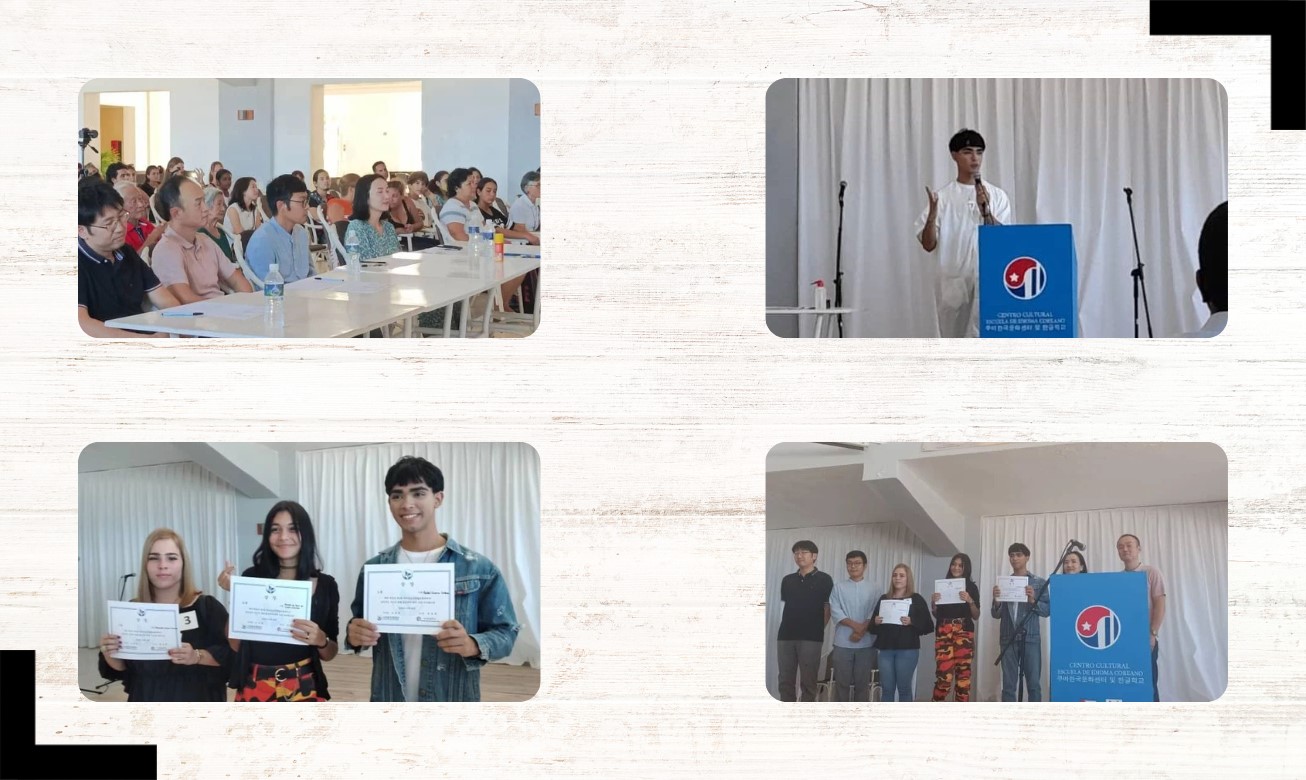 Los concursantes y el ganador del concurso de idioma coreano “Mi Sueño”, organizado por el Centro Cultural y la Escuela de Idioma Coreano en la Habana, Cuba. | Cuenta oficial de Instagram de KCT Club 