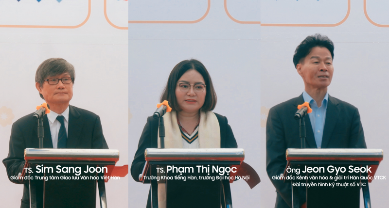 Các đại biểu phát biểu trong sự kiện Lễ hội Kimchi & Đặc sản Hàn Quốc 2022. (Hình ảnh & Biên tập: Đặng Xuân Dương)
