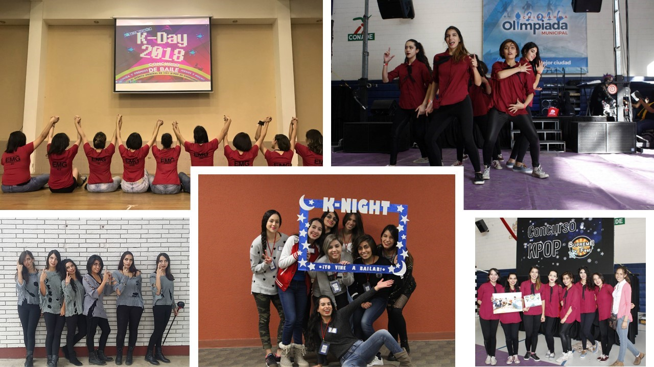 Las integrantes del grupo EMG participan en concursos de baile realizados en Chihuahua