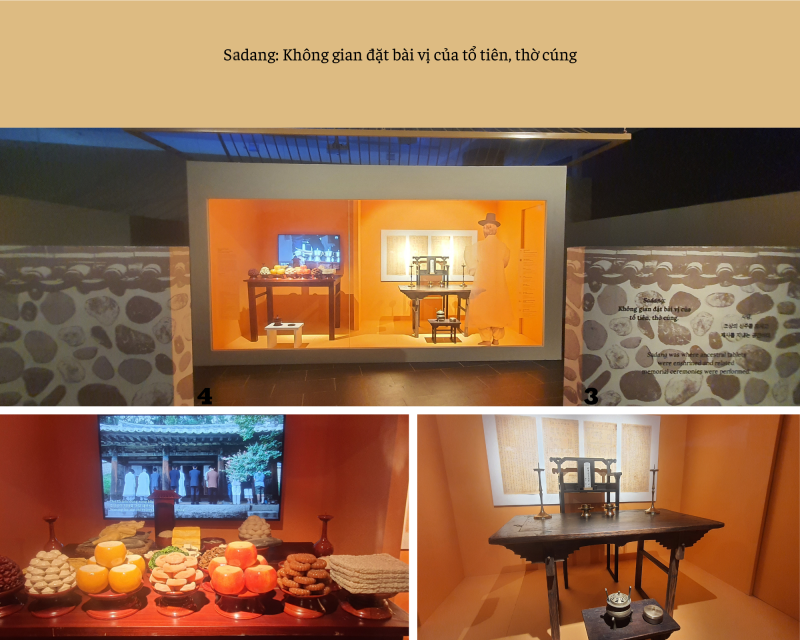 Sadang là không gian đặt bài vị tổ tiên, thờ cúng. (Ảnh: Bùi Thái Hường)