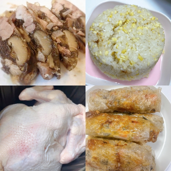 Mâm cơm tất niên với một vài món ăn đơn giản nhưng ấm cúng do chính tay chị Việt Anh cùng những người bạn của mình chuẩn bị. (Ảnh: Chu Việt Anh)