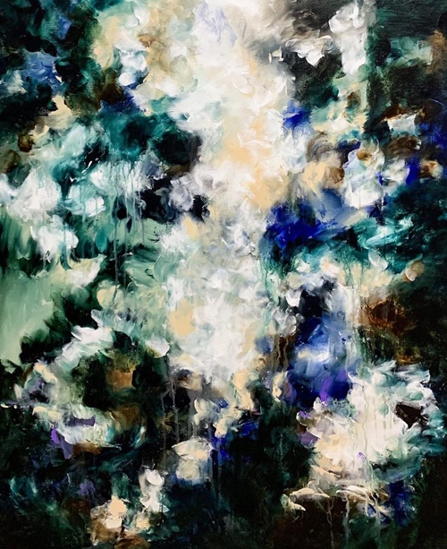 Photo2 Jiwon Jang - Flower Shower No.232 81 x 65cm Acrylic on linen ⓒ Jiwon Jang