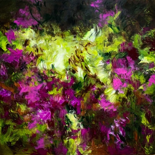 Photo3 Jiwon Jang - No.767 « Perfect Garden » 130.3 x 130.3cm Acrylic on linen ⓒ Jiwon Jang