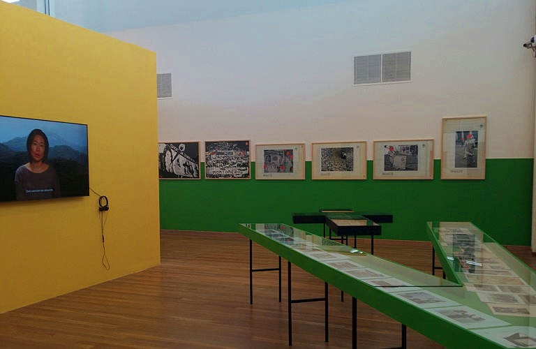 'Mitos del futuro próximo', una exhibición que conmemora el 40° Aniversario de la Masacre de Gwangju, que fue un hito fundamental en la democracia surcoreana, se llevó a cabo desde el 2 de diciembre de 2022 hasta el 5 de marzo de 2023 en el Parque de la Memoria, Buenos Aires, Argentina.