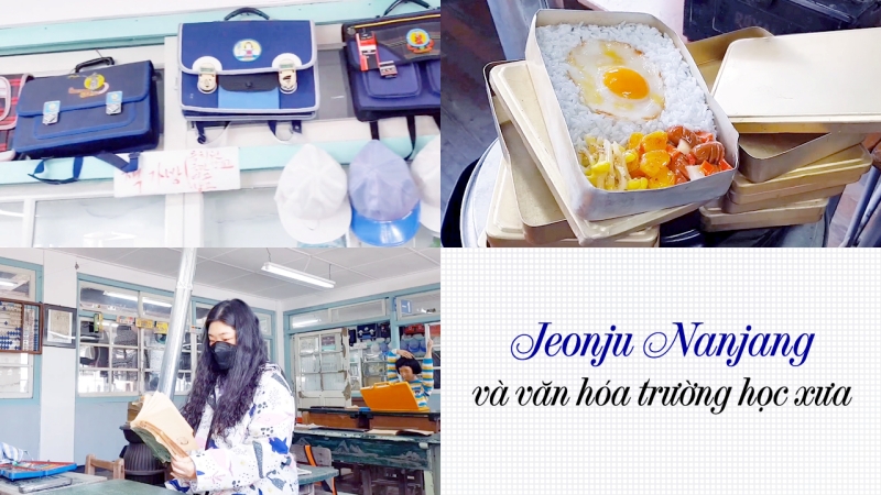 Trải nghiệm văn hóa trường học xưa ở Jeonju Nanjang khiến du khách không khỏi hoài niệm về khoảng thời gian thanh xuân tươi đẹp khi còn ngồi trên ghế nhà trường. (Ảnh: Chụp màn hình trên kênh YouTube 써니는맑음sunnyissunny, Biên tập: Vũ Đỗ Hải Hà)