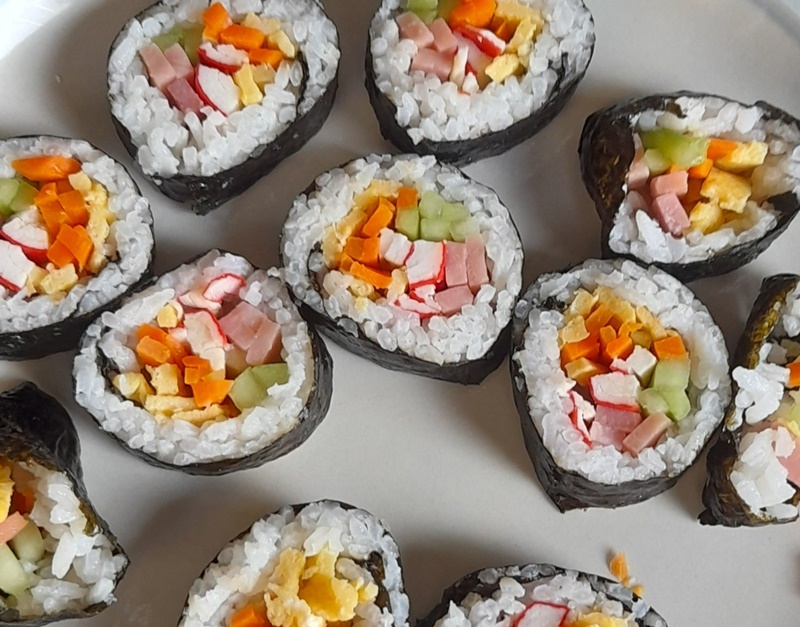 Gimbap preparado por la reportera honoraria de Korea.net, Mónica Victoria Angulo Hernández | Mónica Victoria Angulo Hernández