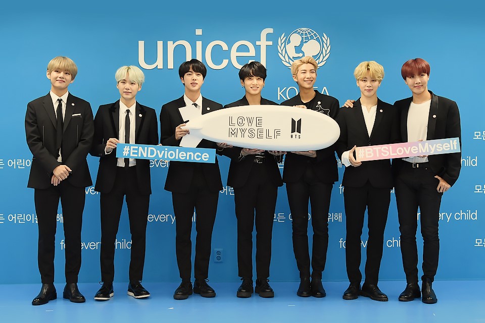 BTS lance la campagne Love Myself avec l'UNICEF. © Big Hit Entertainment