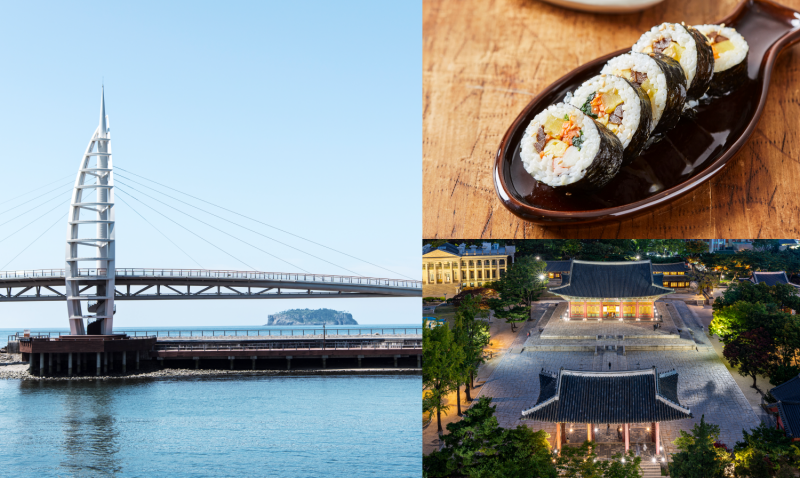 Gimbap (cơm cuộn rong biển), cung điện Deoksugung, cầu Saeyeongyo là những món ăn, địa danh được nhắc tới trong “Extraordinary Attorney Woo”. (Ảnh: iclickart)