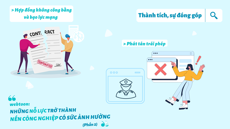 Những “góc khuất” trong nền công nghiệp webtoon. (Ảnh: Phùng Thị Thu Sang)
