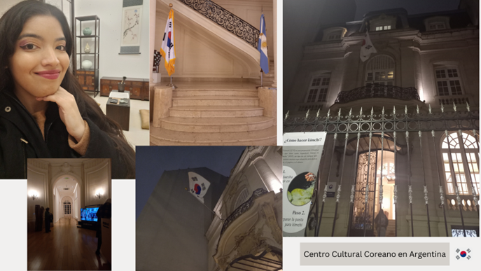 La reportera honoraria de Korea.net Romina Leiva, hace un recorrido por el Centro Cultural Coreano (CCC) en Argentina. | Romina Leiva