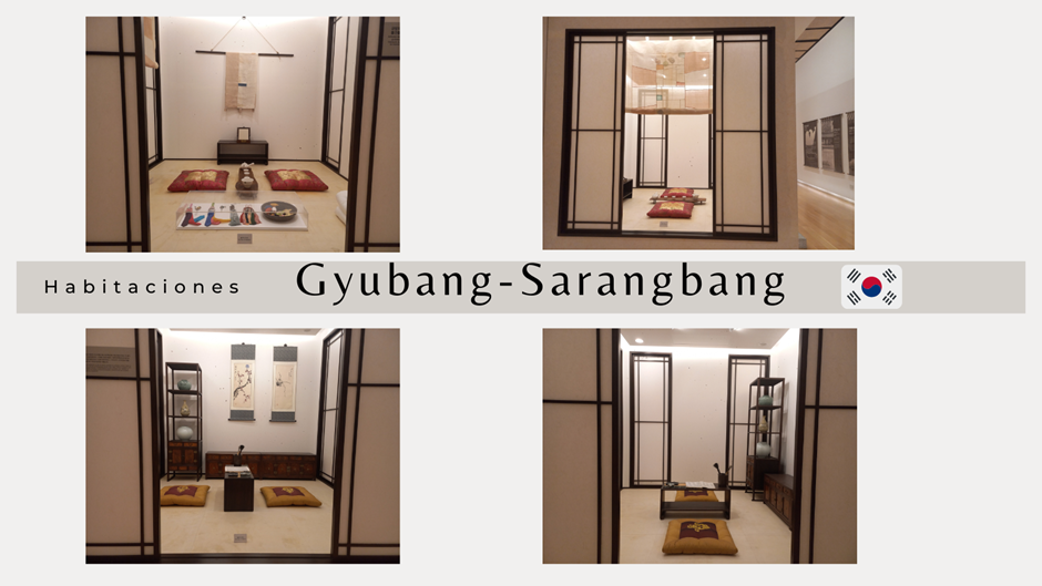 La foto muestra algunas de las obras exhibidas en la sala de gyubang- sarangbang, en el Centro Cultural Coreano (CCC) en Argentina. | Romina Leiva